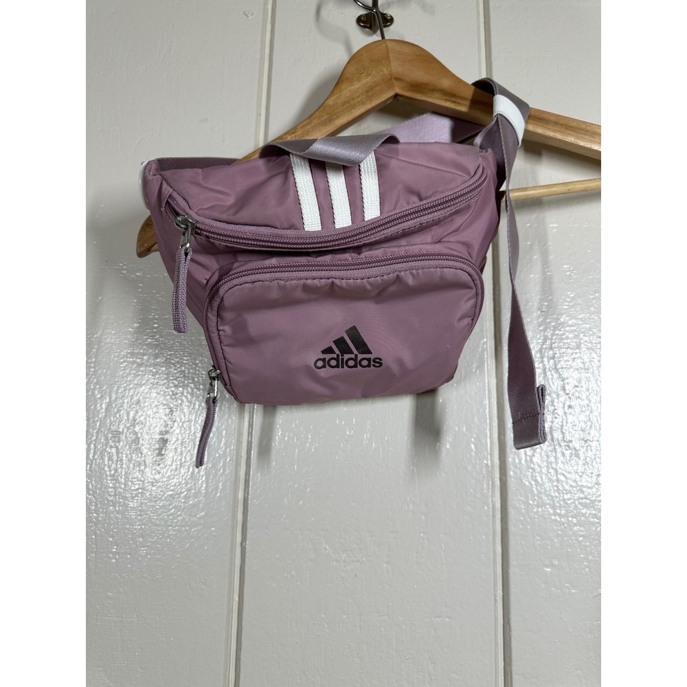 adidas Waist Bag Women OS Pink Fanny Pack Crossbody Sporty 3-Stripe Pouch